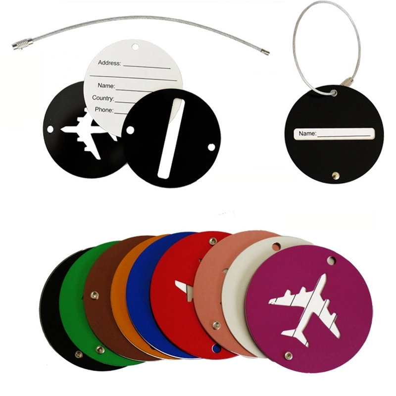 Round Aluminum Luggage Tags 2