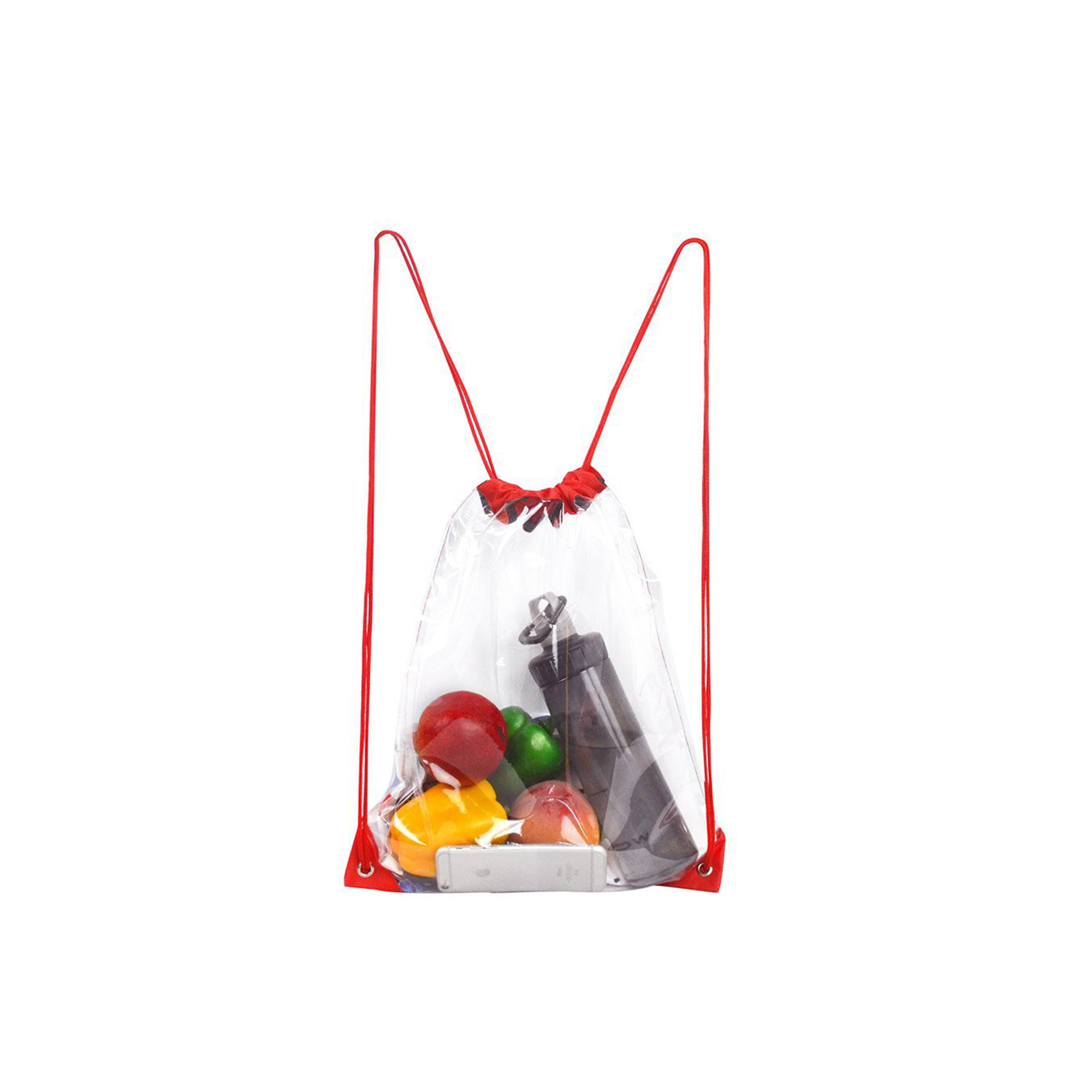Polyvinyl Chloride Clear Drawstring Carry Sack 6