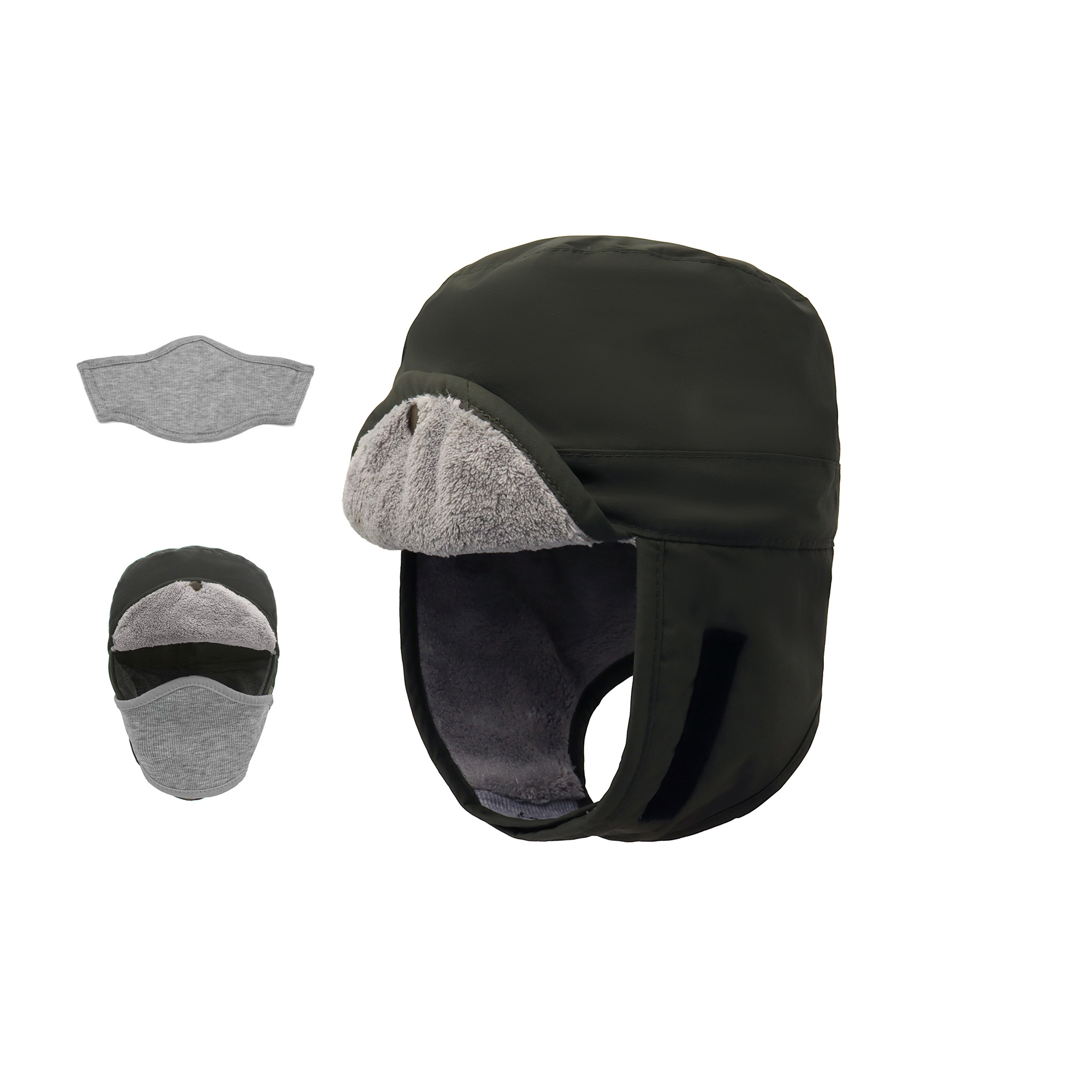 Waterproof Trapper Cap With Detachable Face Cover 9