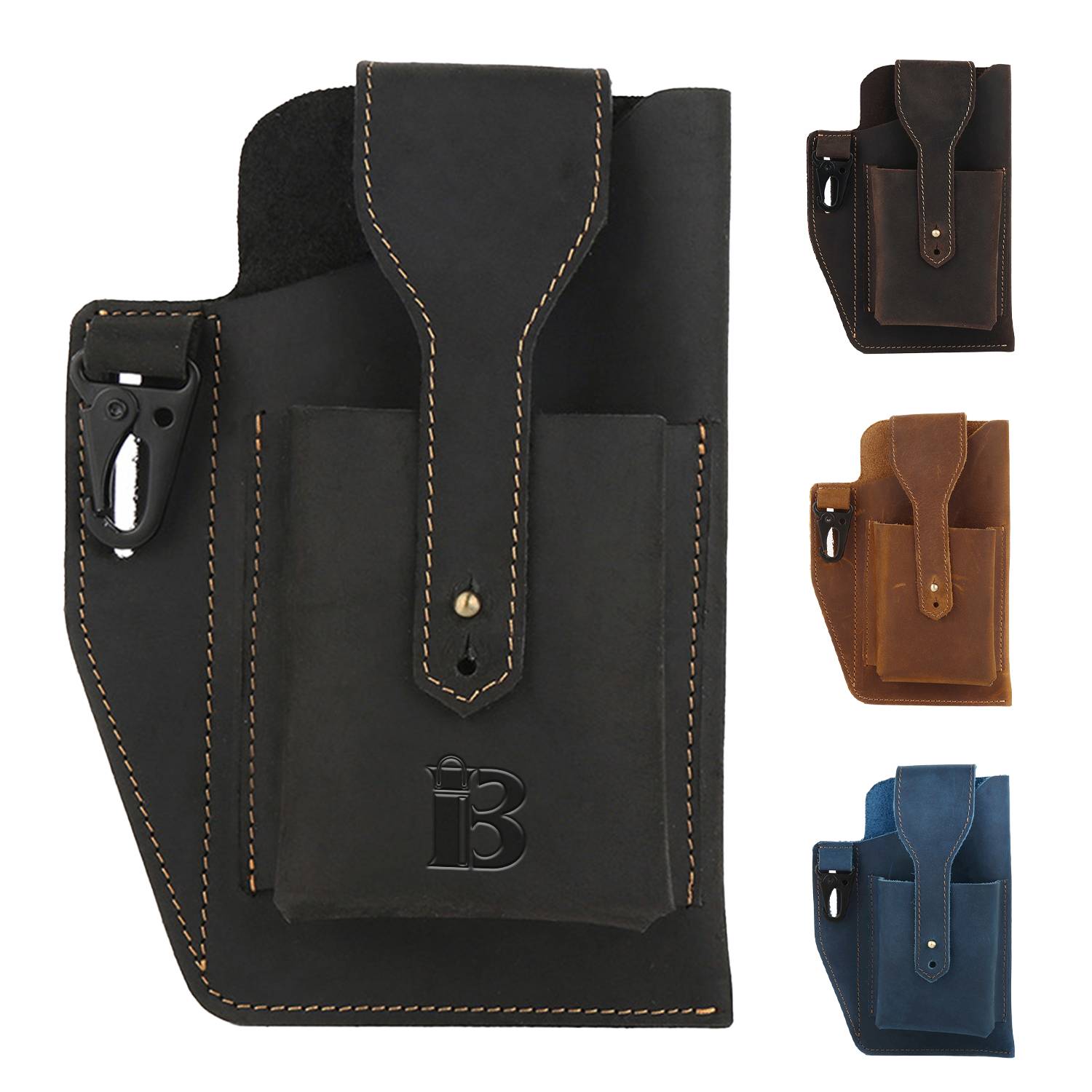 Leather Phone Pouch Holster for Men Belt 3