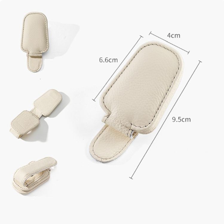 Magnetic Leather Sunglasses Holders for Car Visor 3