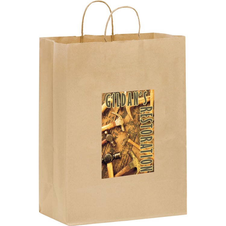 Natural Kraft Paper Shopper with Twisted Paper Handles 1