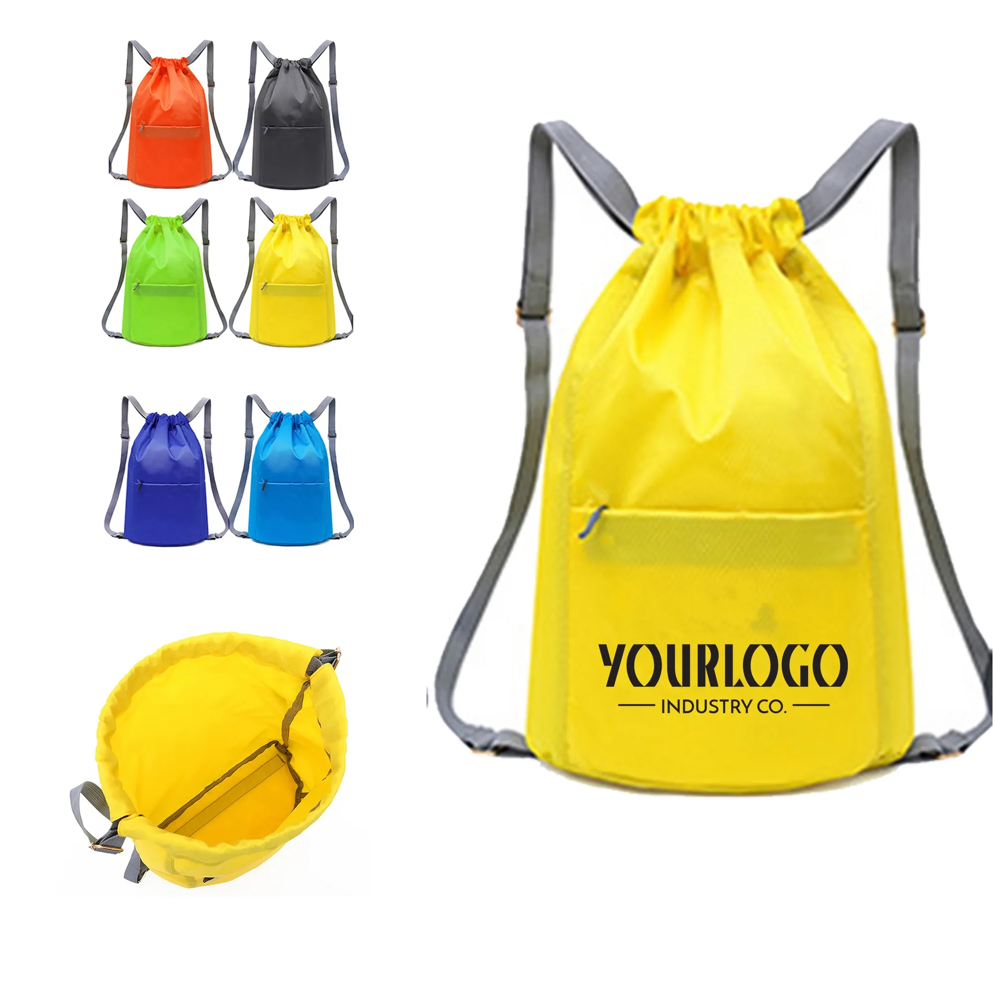 Adjustable Strap Drawstring Backpack 3