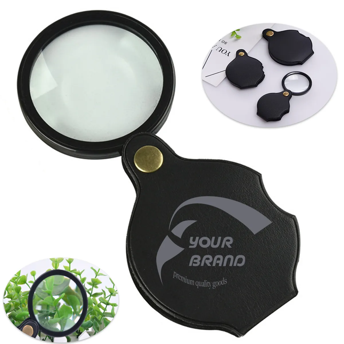 Mini Pocket Magnifier with Rotating Protective Holster, custom ruler with logo imprint 2