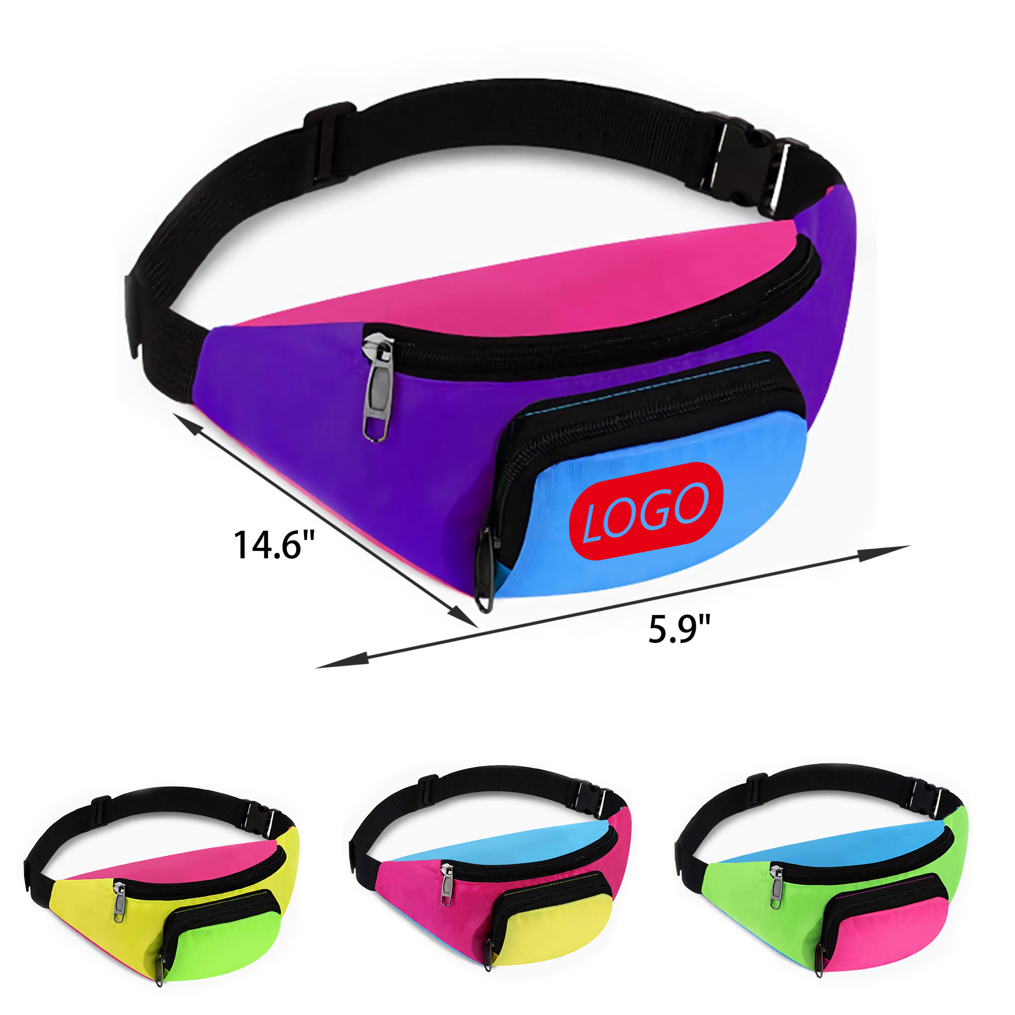 Stylish Colorful Outdoor Sports Oxford Waist Bag 6