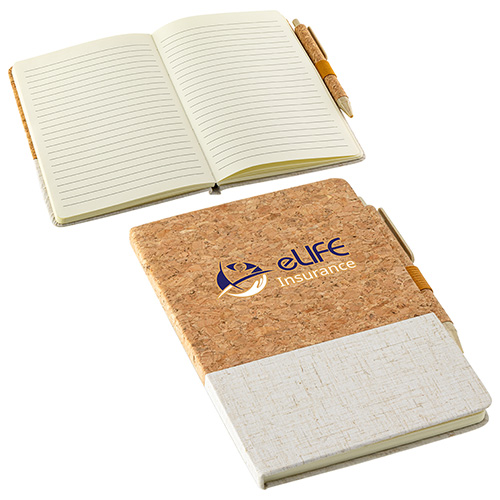 Cork & Linen Journal with Eco Pen 2