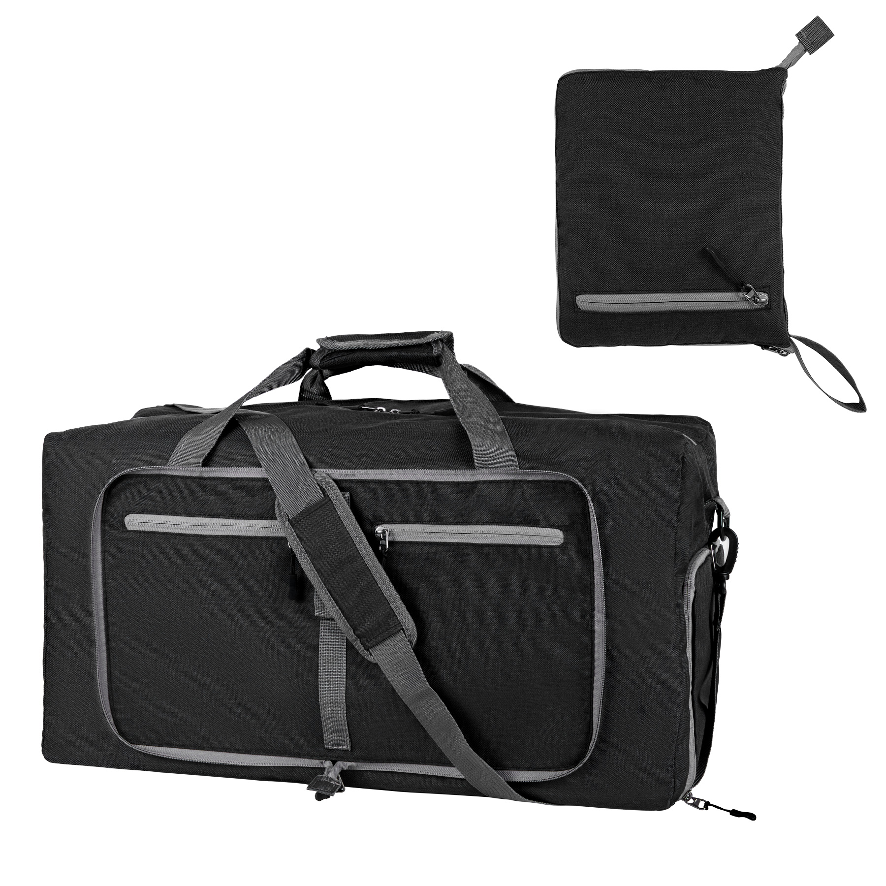 Foldable Travel Duffle Bag With Shoes Compartment 11