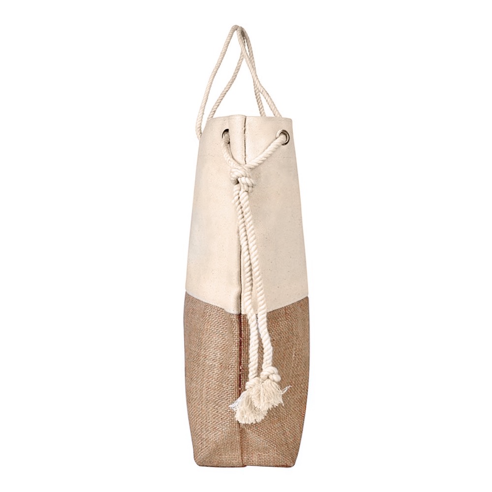 15 Oz. Laminated Jute Bag w/Rope Handles 8