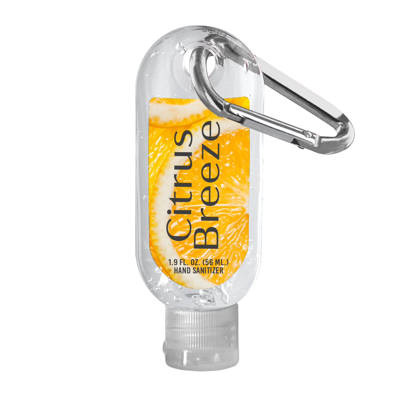 1.9 oz. Clear Sanitizer with Carabiner Hook 8