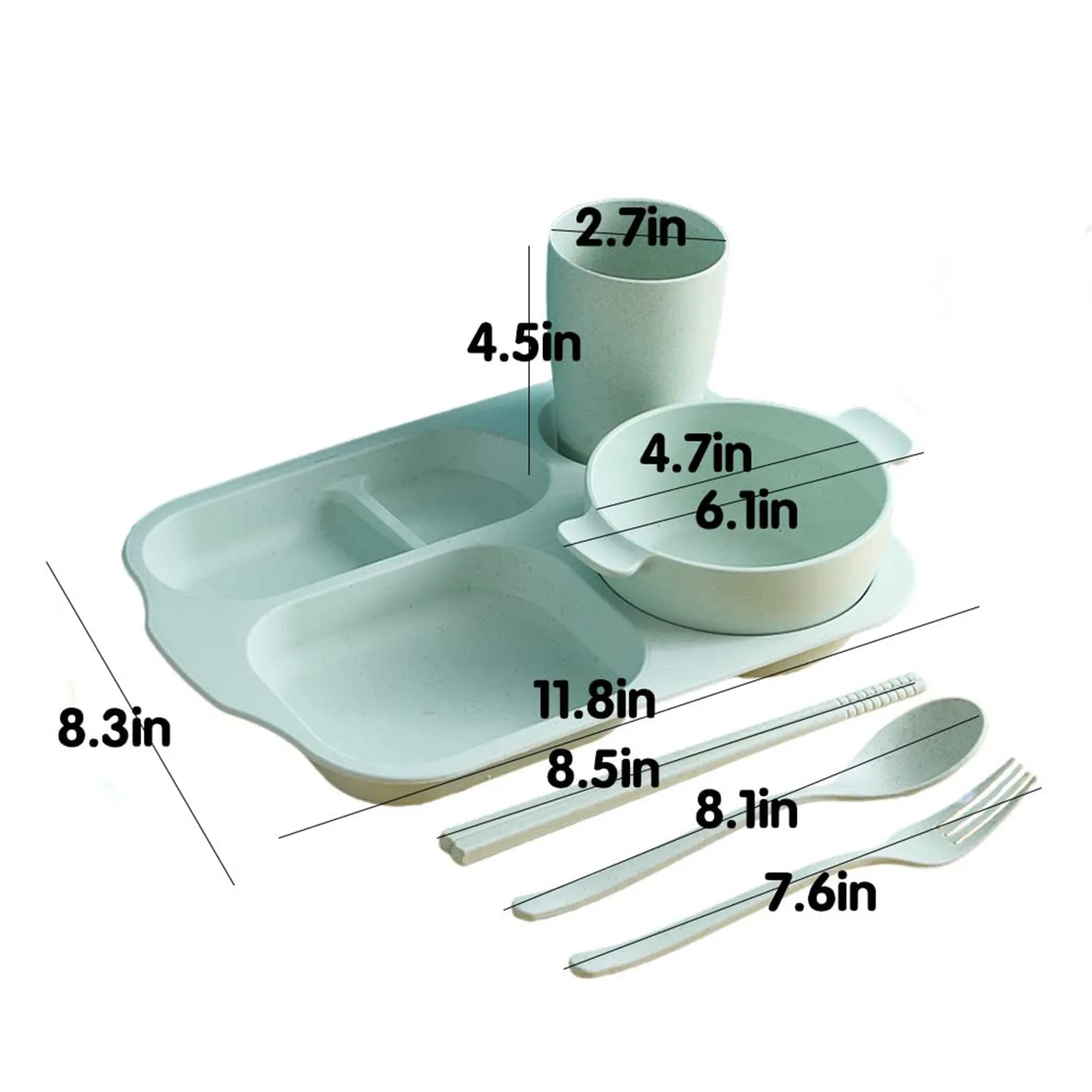 Student Plastic Dining Plate Set 10