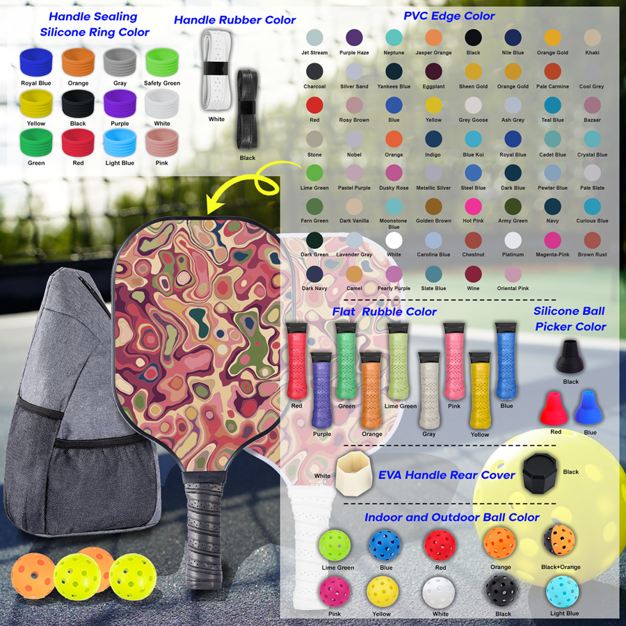 Wooden Pickleball Set w/ Backpack