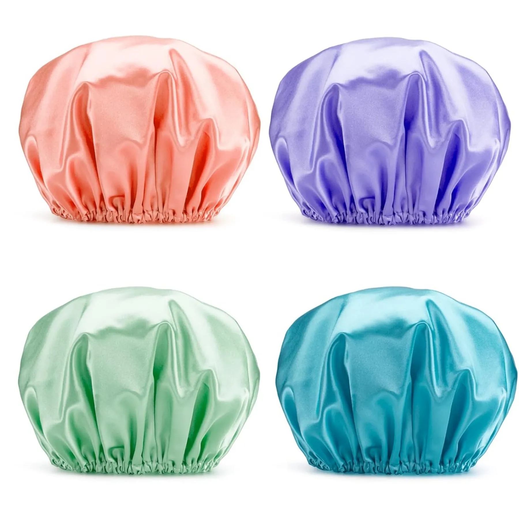 Shower Caps for Women Reusable Waterproof 1