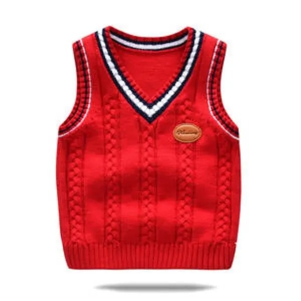 Wholesale College Style Pullover Sweater Vest 1