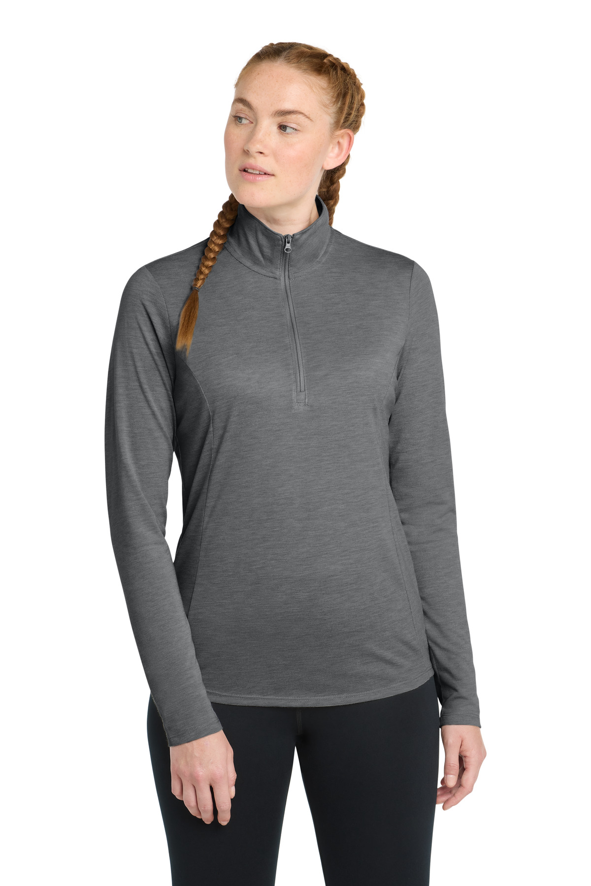 Sport-Tek Women's PosiCharge Tri-Blend Wicking 1/4-Zip Pullover. LST407 32