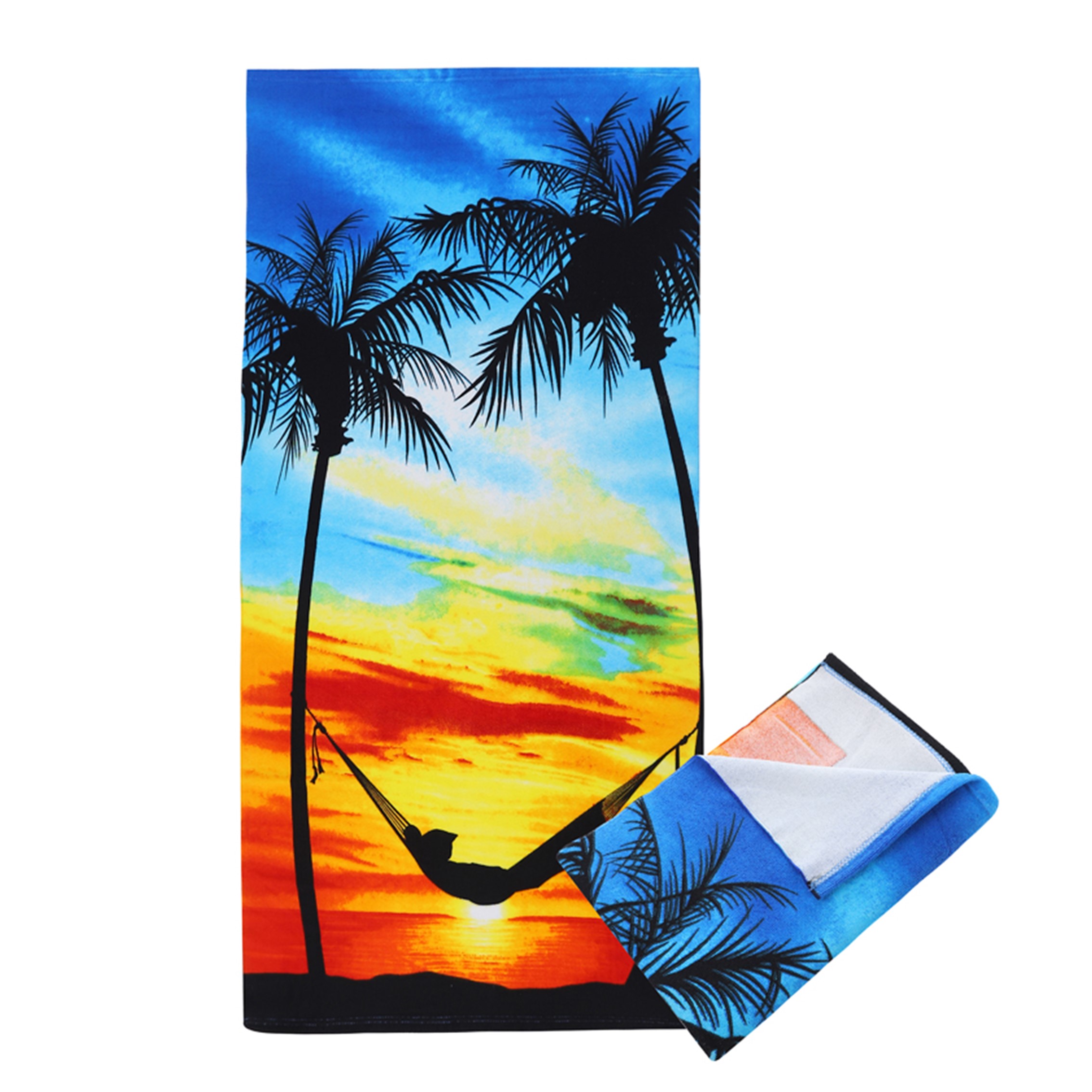 Hot Selling Dry Quickly Microfiber 100% polyester Beach Towel 2