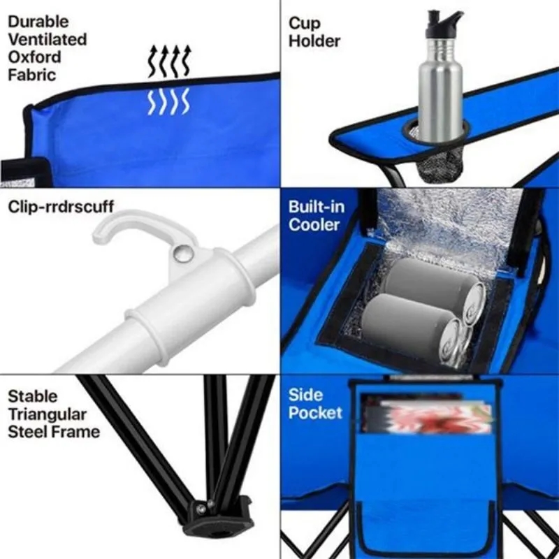 Outdoor Folding Double Chair w/ Umbrella 8
