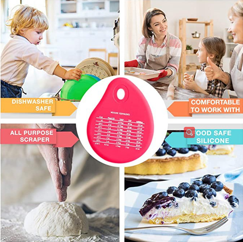 Silicone Measurement Conversion Bowl Scraper 2