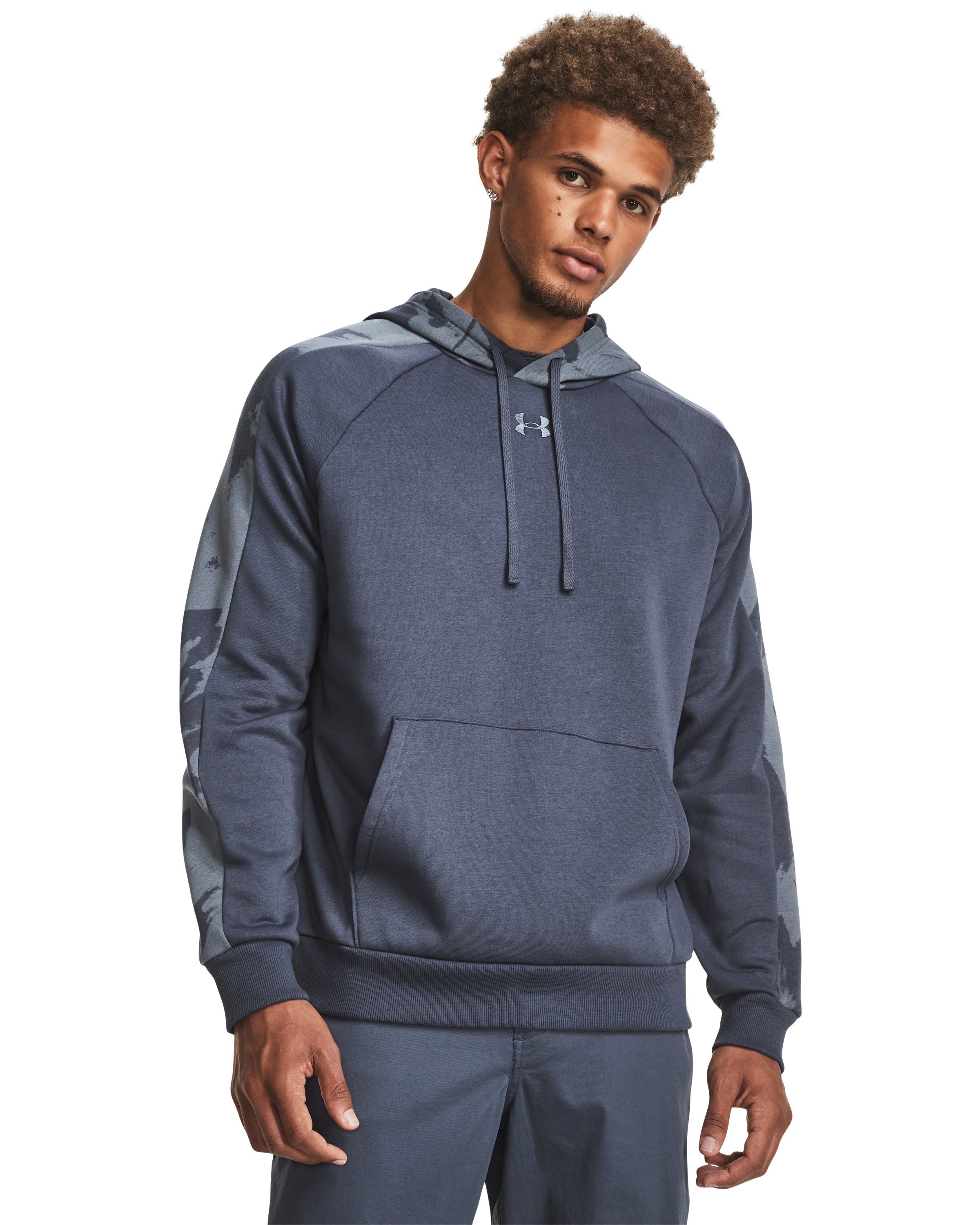 Men's UA Rival Fleece Camo Blocked Hoodie, custom hoodie or sweatshirt with logo imprint 2