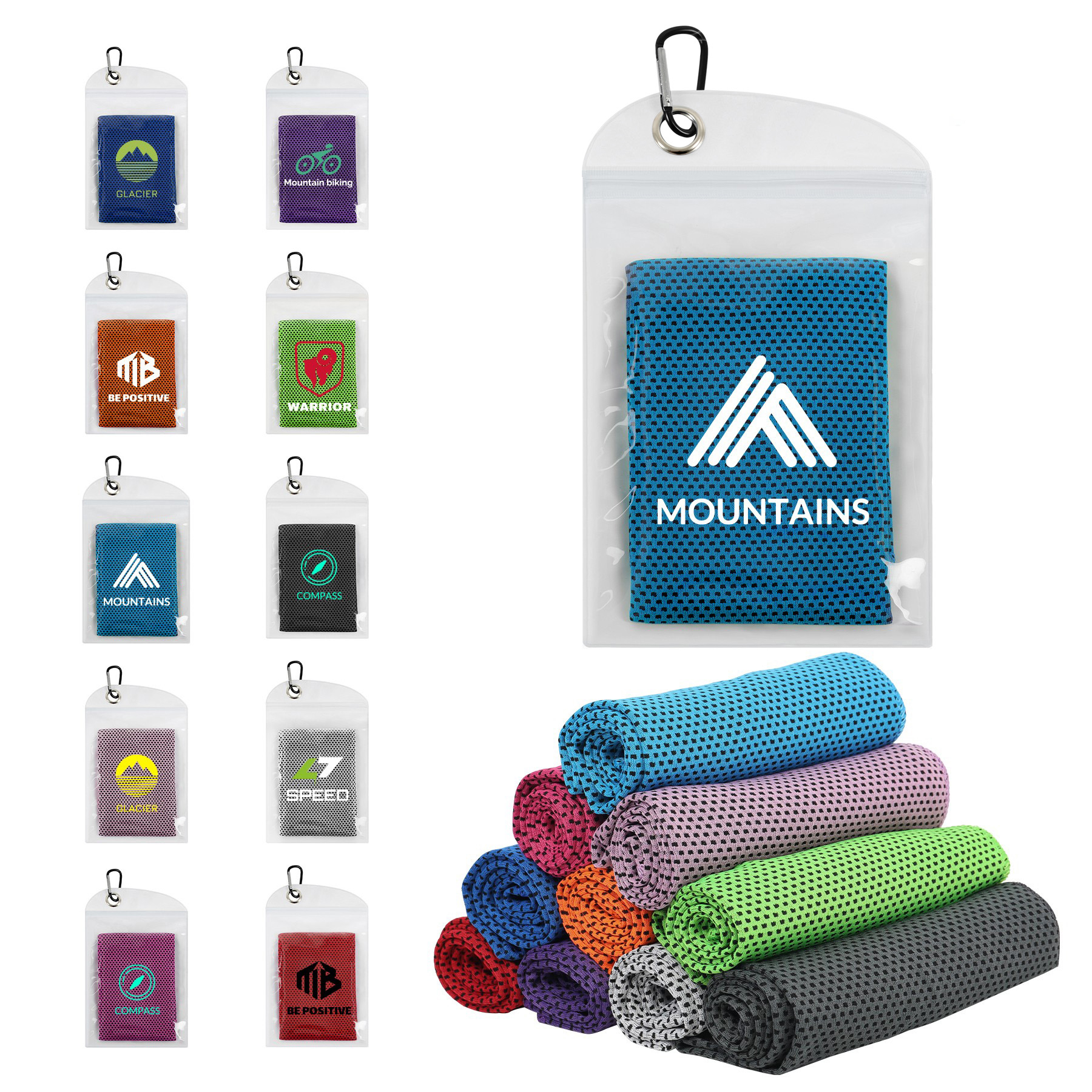 Breathable Cooling Towel With PVC Zip Pocket 3