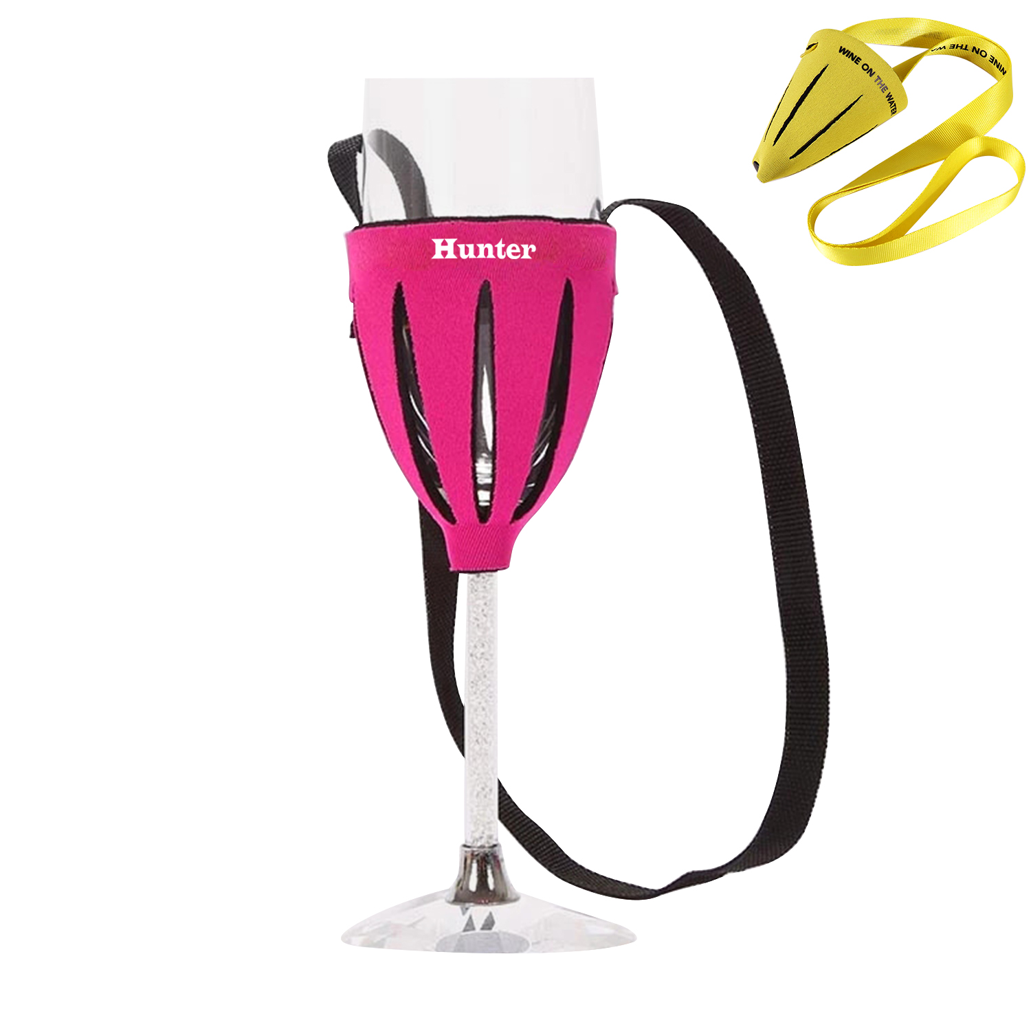 Rose Red Wine Cup Holder W/ Hanging Rope 2