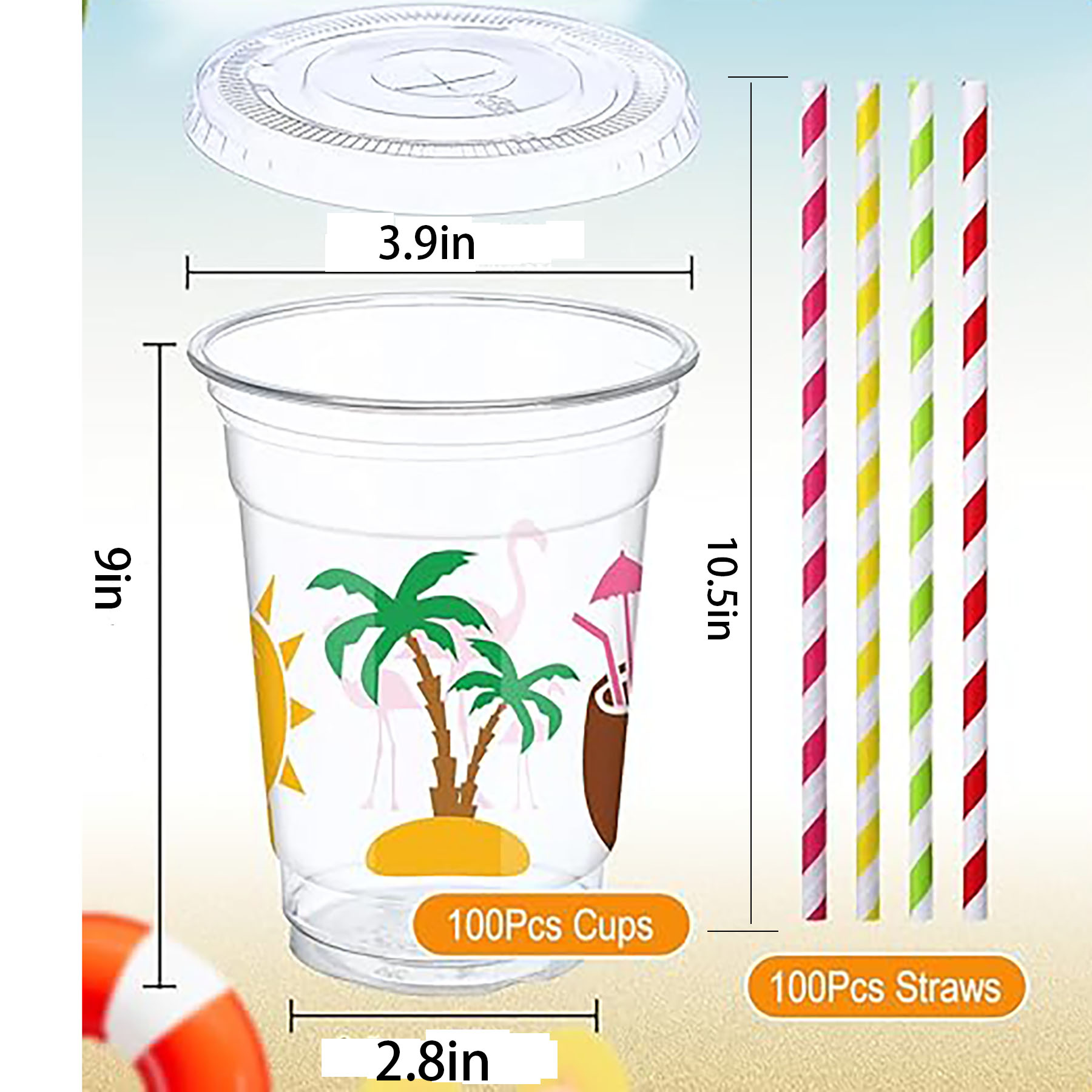 16 oz Disposable Plastic Beverage Tumbler 2