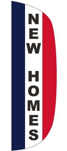"NEW HOMES" 3' x 10' Message Flutter Flag 3
