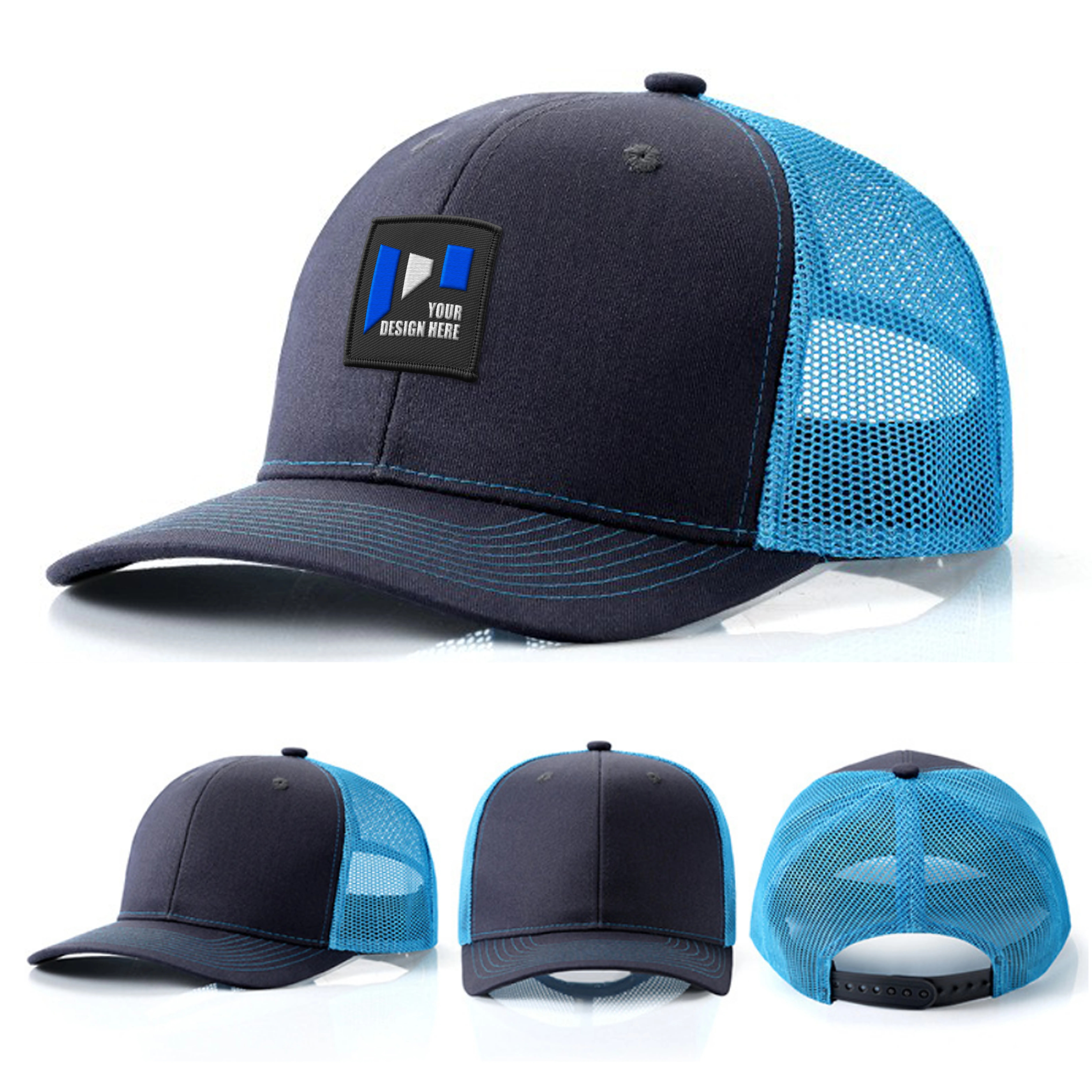 Flat Bill Trucker Cap w/ Mesh 5