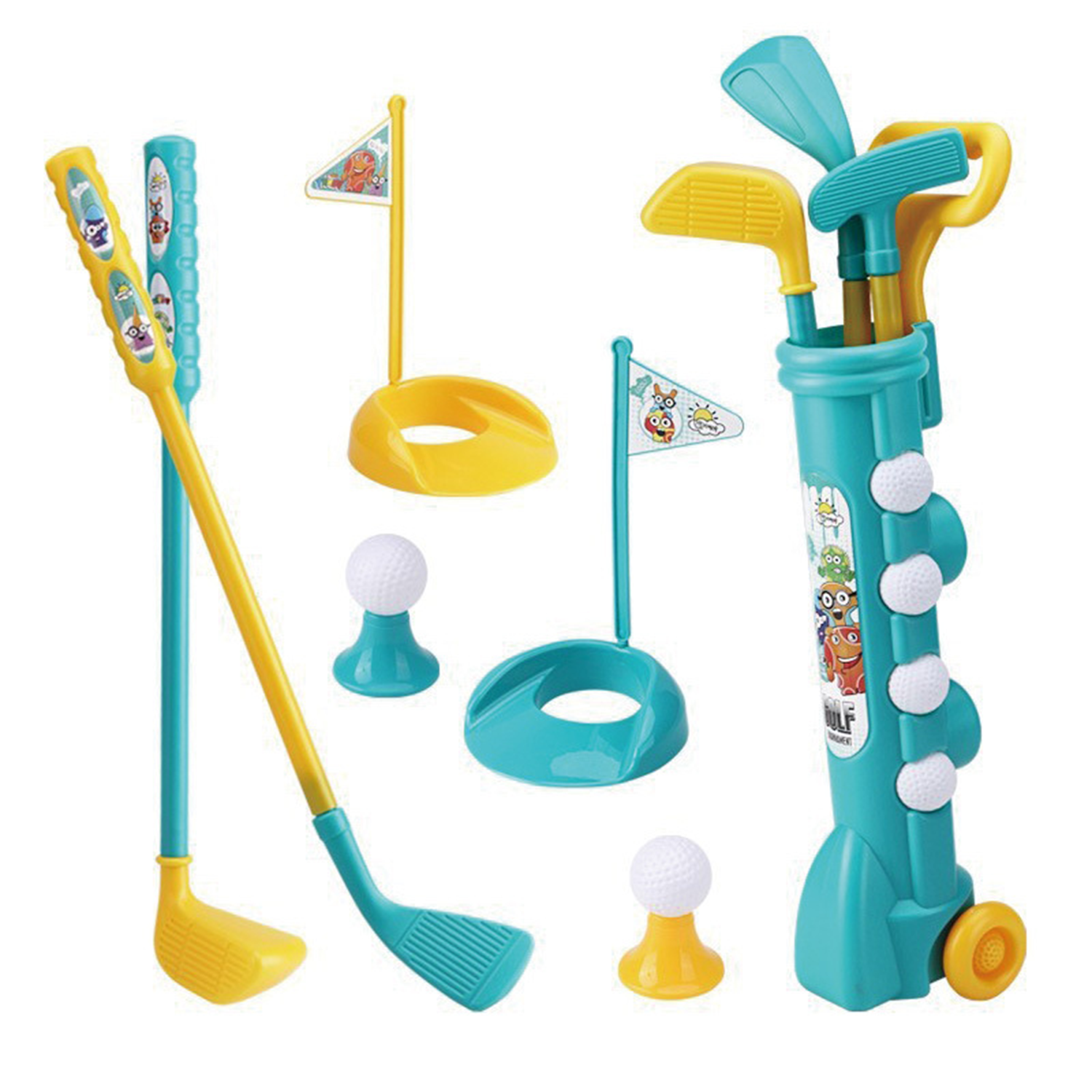 Plastic Kids Golf Interactive Sports Toy Set 3