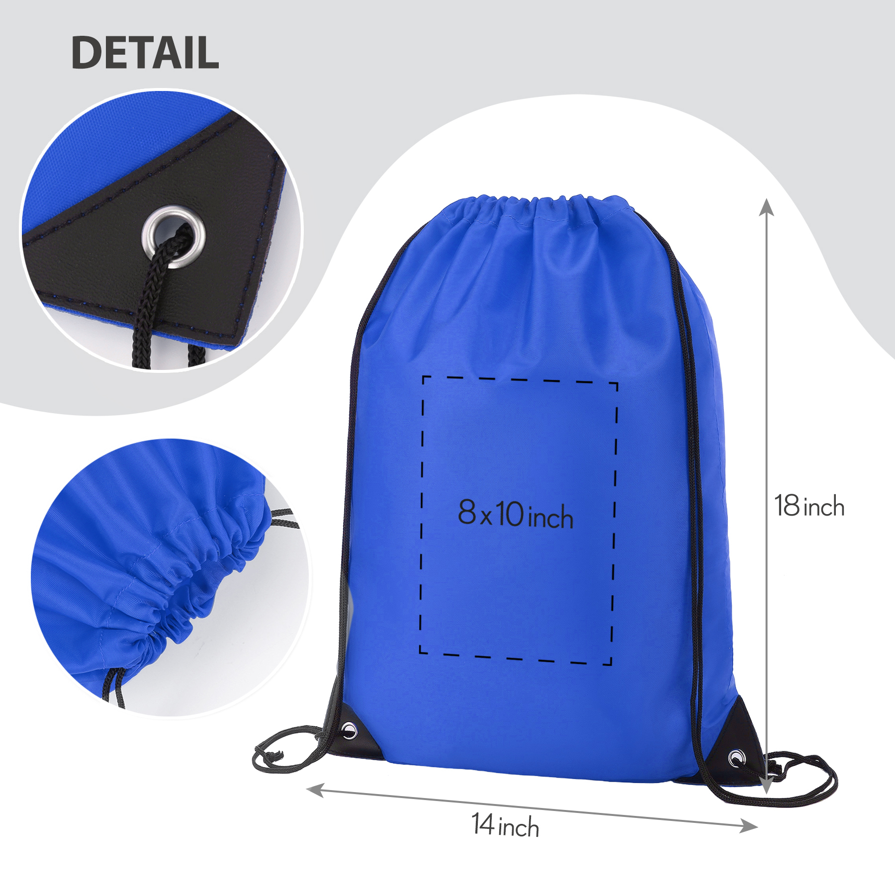 210D RPET Drawstring Backpack 4