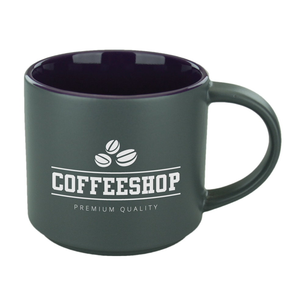 16 oz Purple In Satin Gray Out Norwich Mug