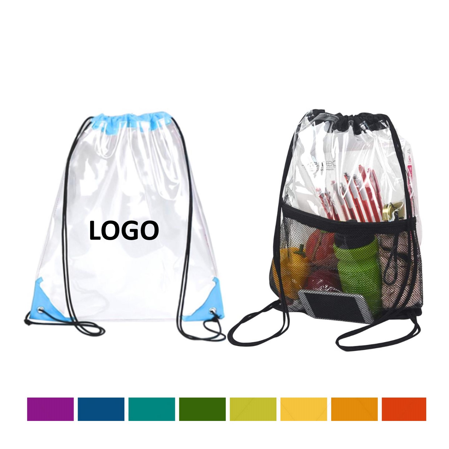 PVC Clear Drawstring Backpack 1