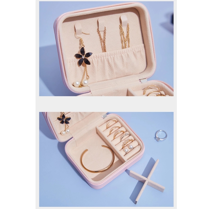 Portable Travel Jewelry Organizer Box & Earring Ring Storage 6