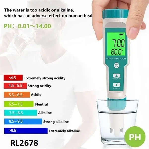 5 in 1 Portable High Precision Water Quality Purity Tester 7