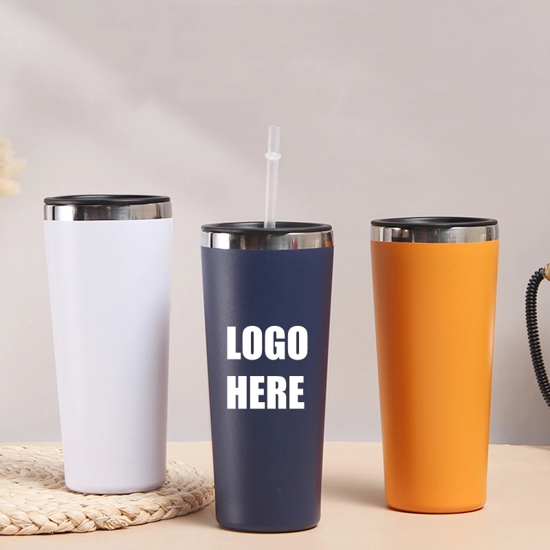Custom 22 oz Stainless Steel Travel Coffee Mug With Straw 7