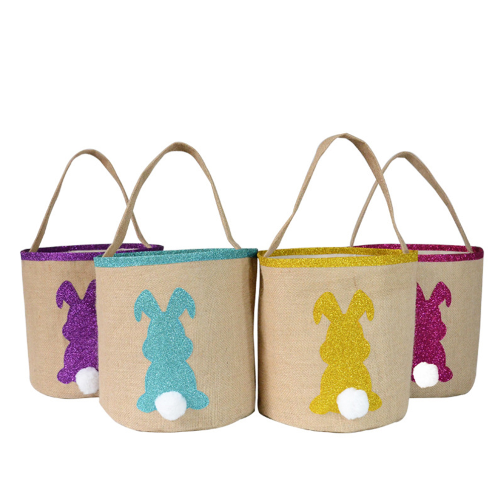23x25CM Easter Rabbit Tote Bag Bucket Basket