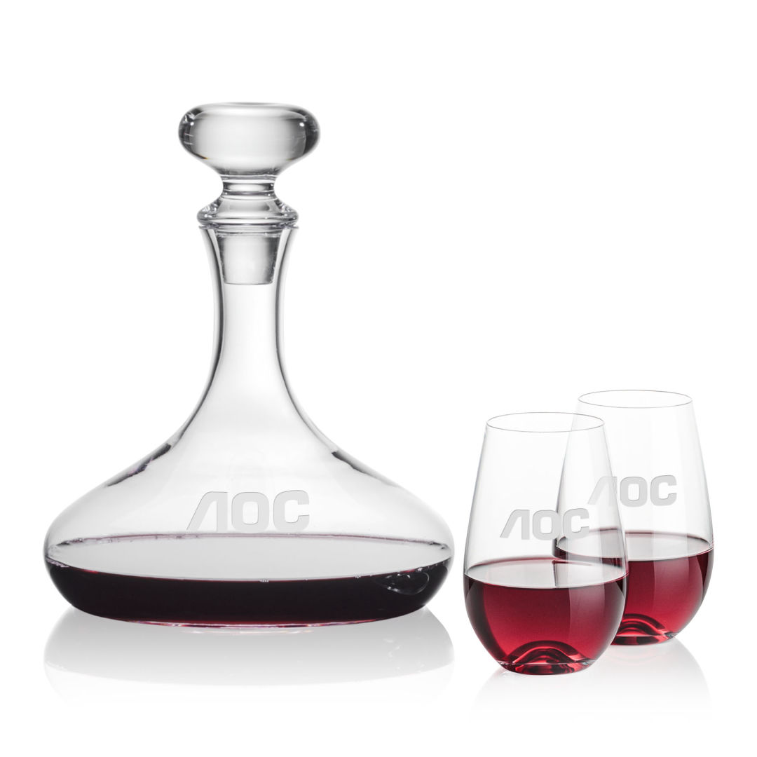 Stratford Decanter & Boston Stemless Wine 4