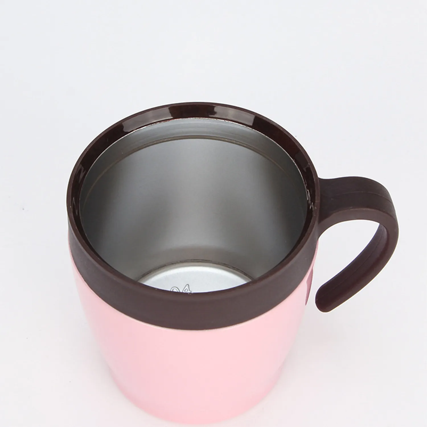 Double Layer Vacuum Coffee Cup With Handle 2
