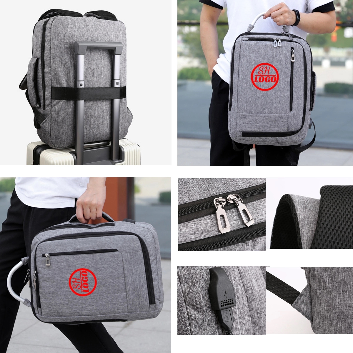 Laptop Backpack with USB Charging Port/ Large Capacity 17'' 5
