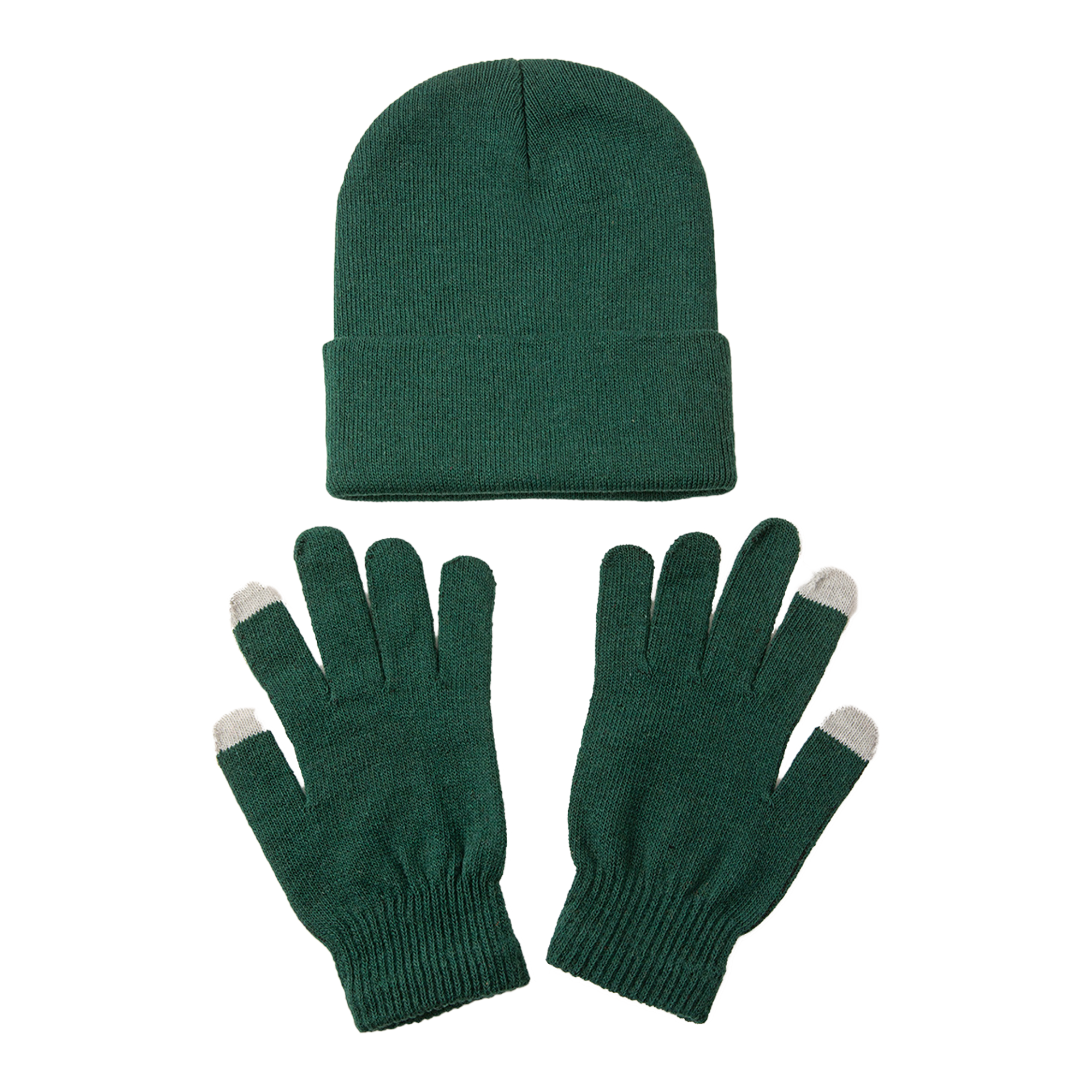 MOQ50 Solid Color Hat And Gloves Warm 2-Piece Set 8