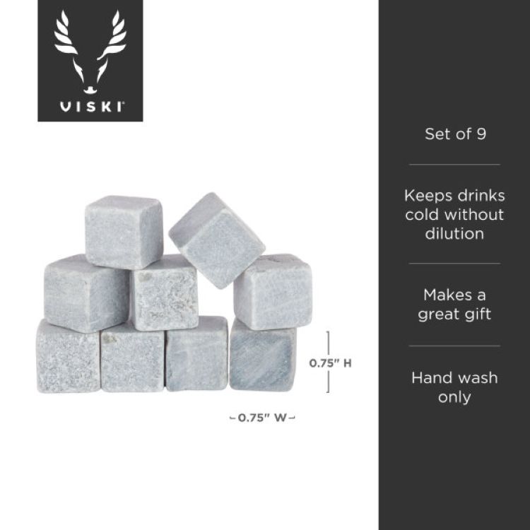 Viski® Glacier Rocks® Soapstone Ice Cubes 4