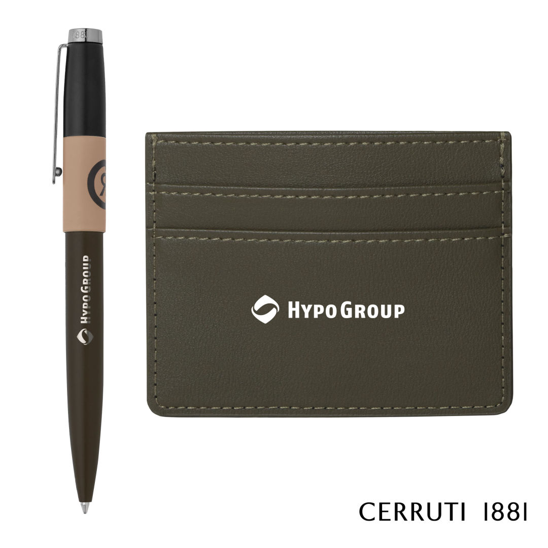 Cerruti 1881® Brick Ballpoint Pen & Card Holder Gift Set