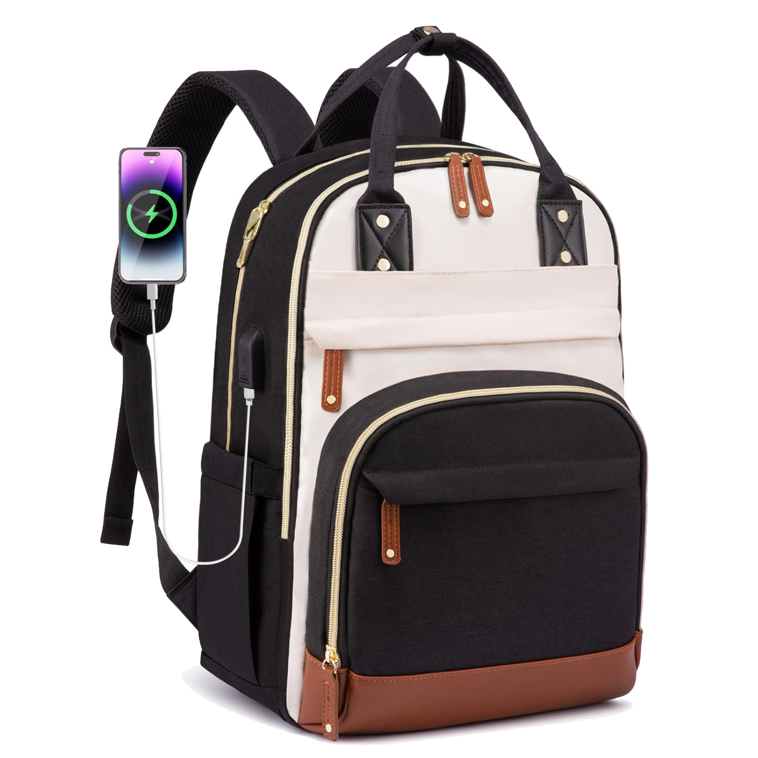 Women Large Capacity Waterproof Polyester Backpack 3