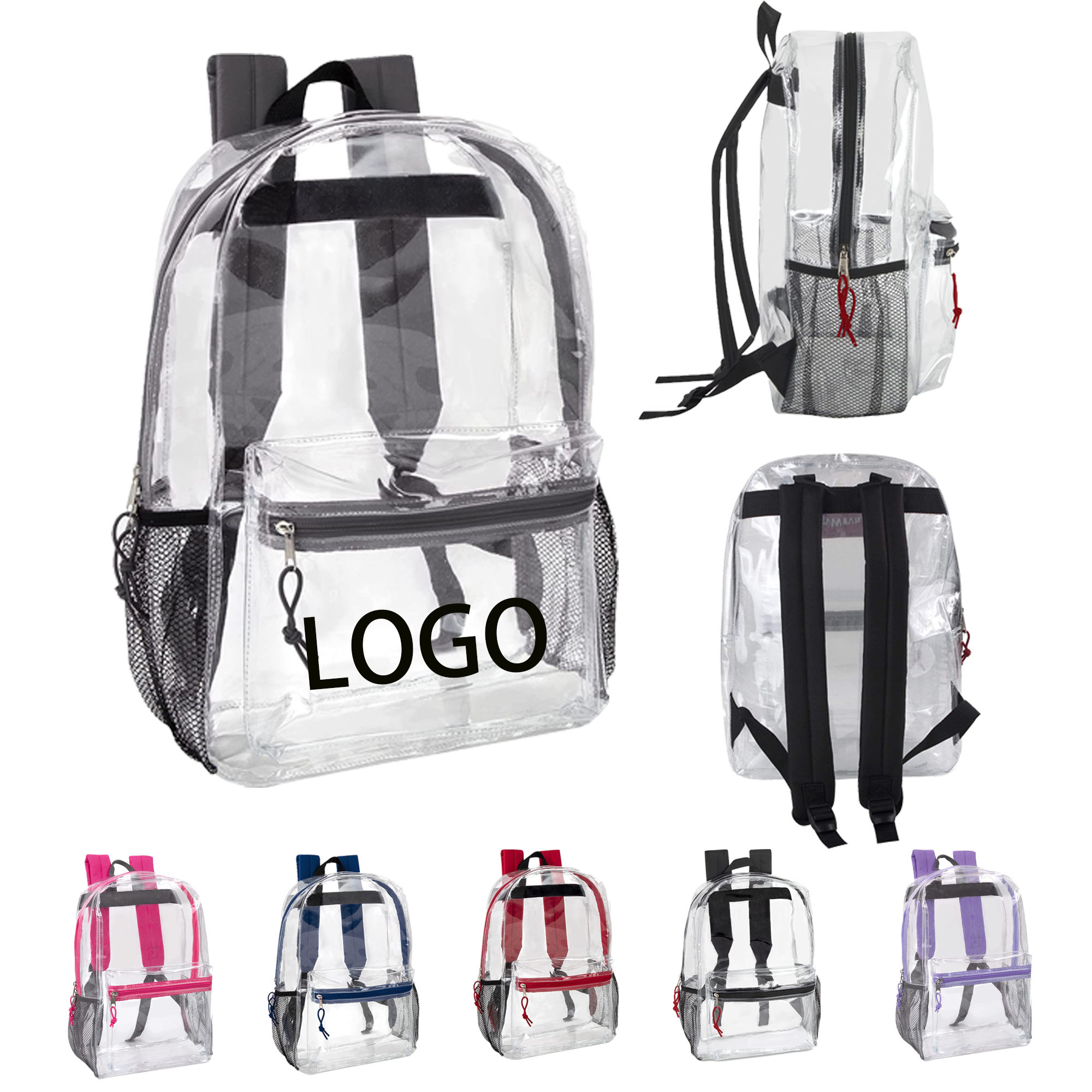 Transparent Backpack with Shoulder Straps 2