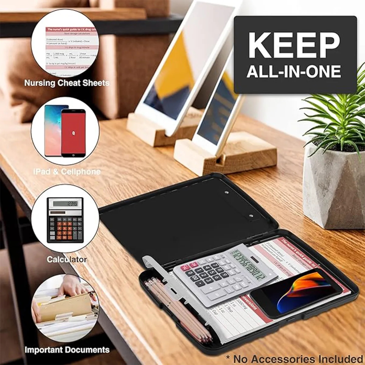 Office High Capacity Folder Side-Opening Storage Clipboard 3