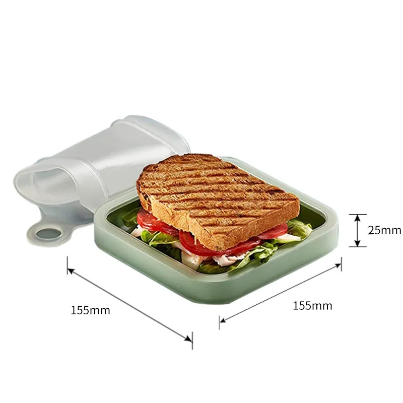 Health Portable Reusable Silicone Sandwich Case 4