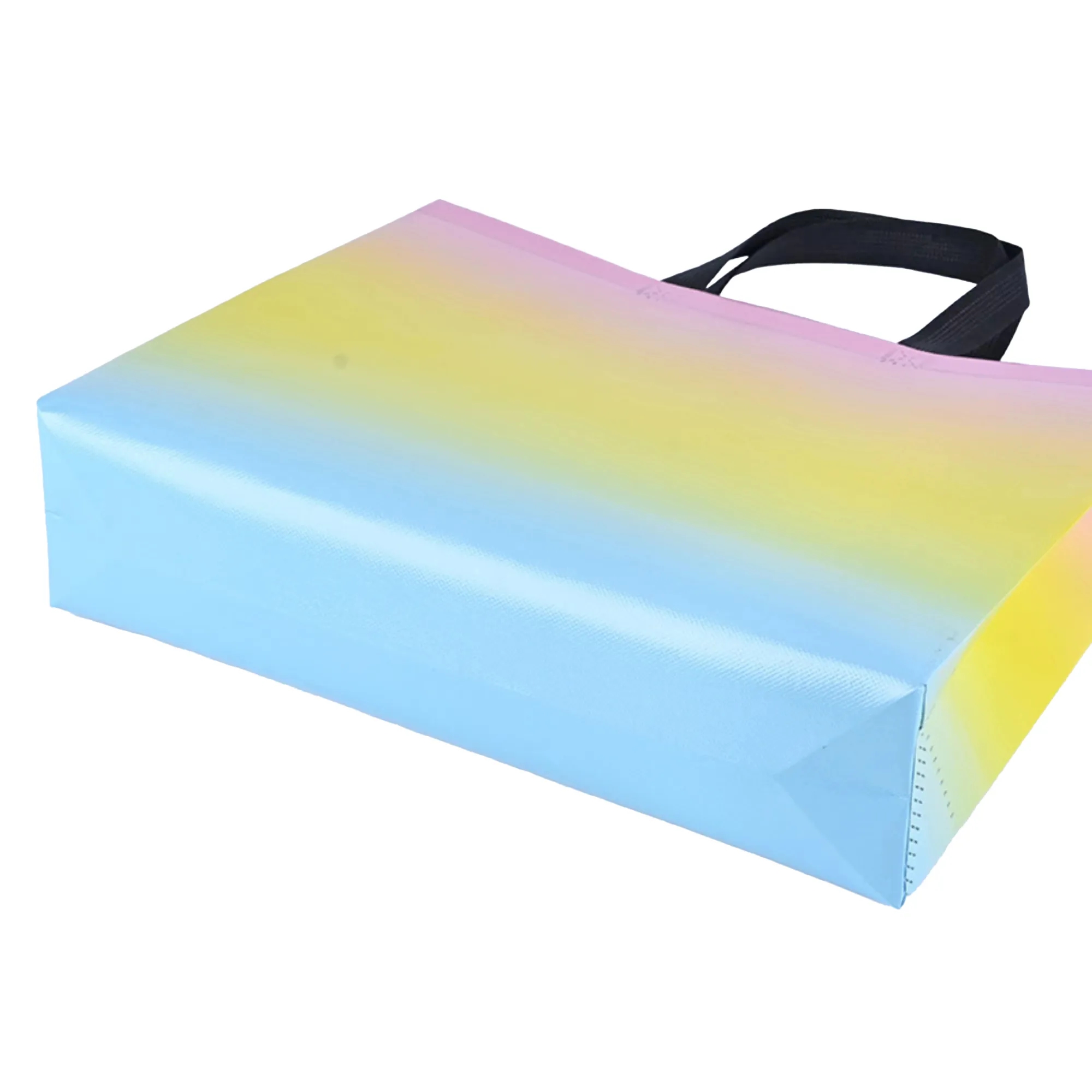 Gradient Rainbow Non-Woven Gift Tote 5