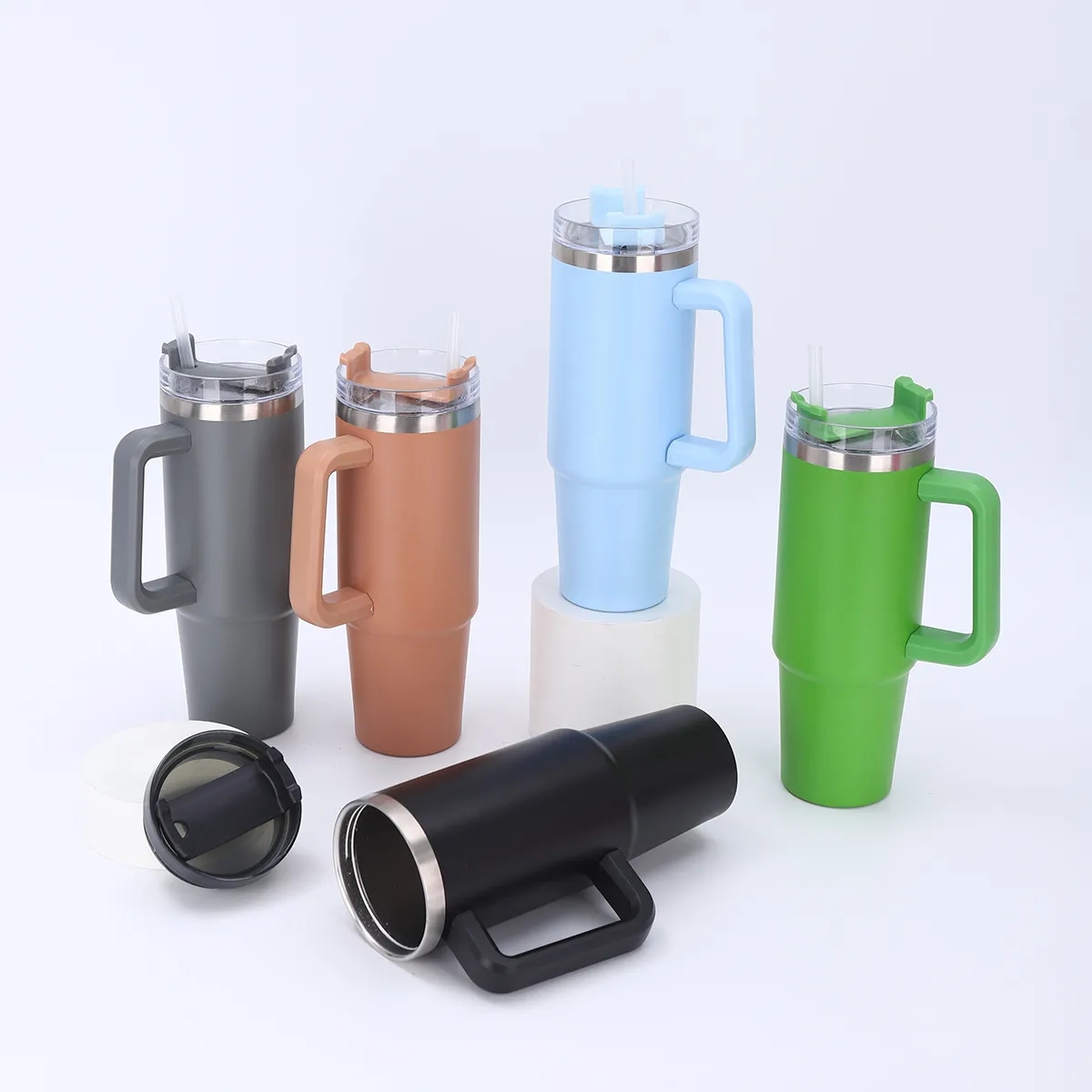 40oz Stainless Steel Insulated Tumbler with Straw 2