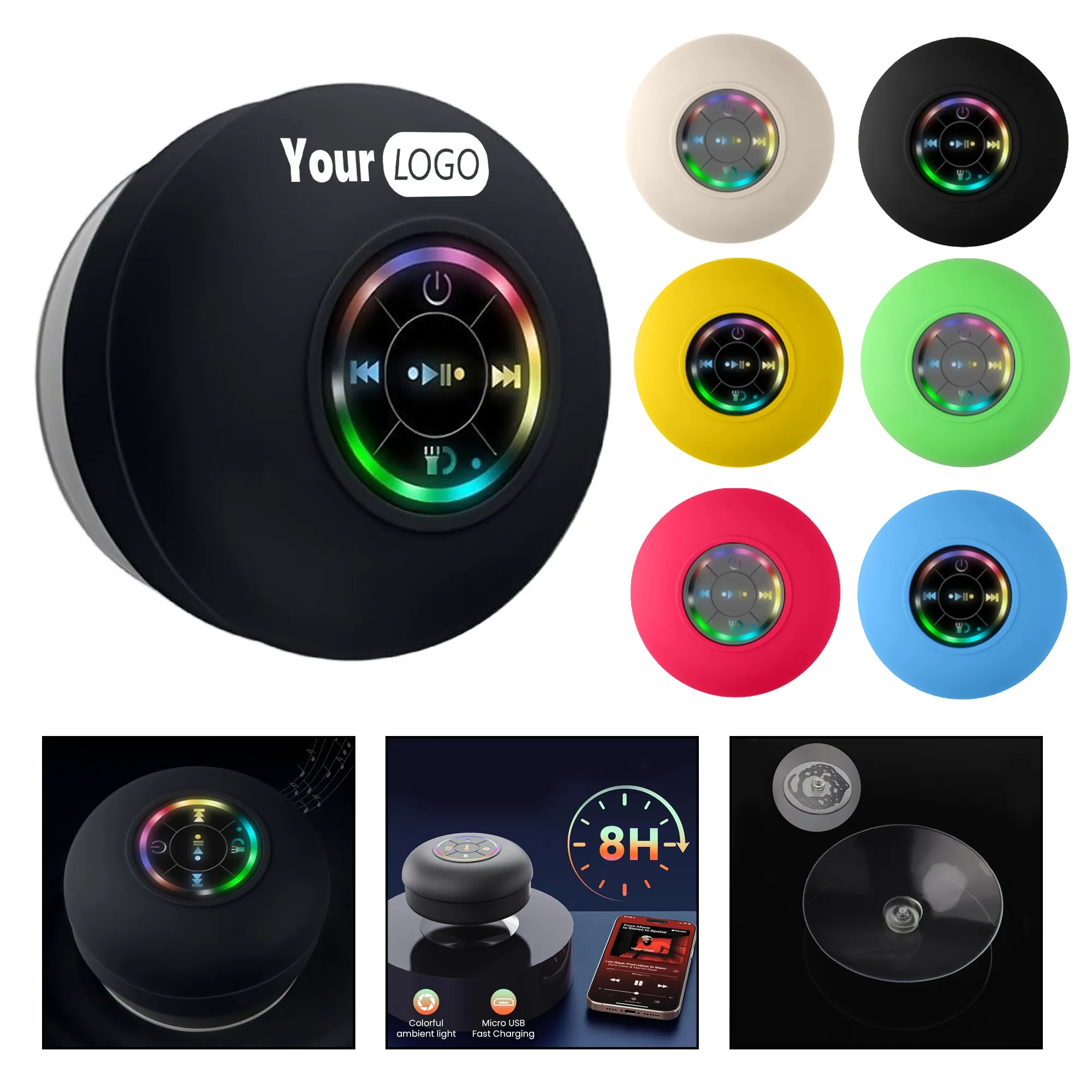 Waterproof Wireless Speaker With Suction Cup 5