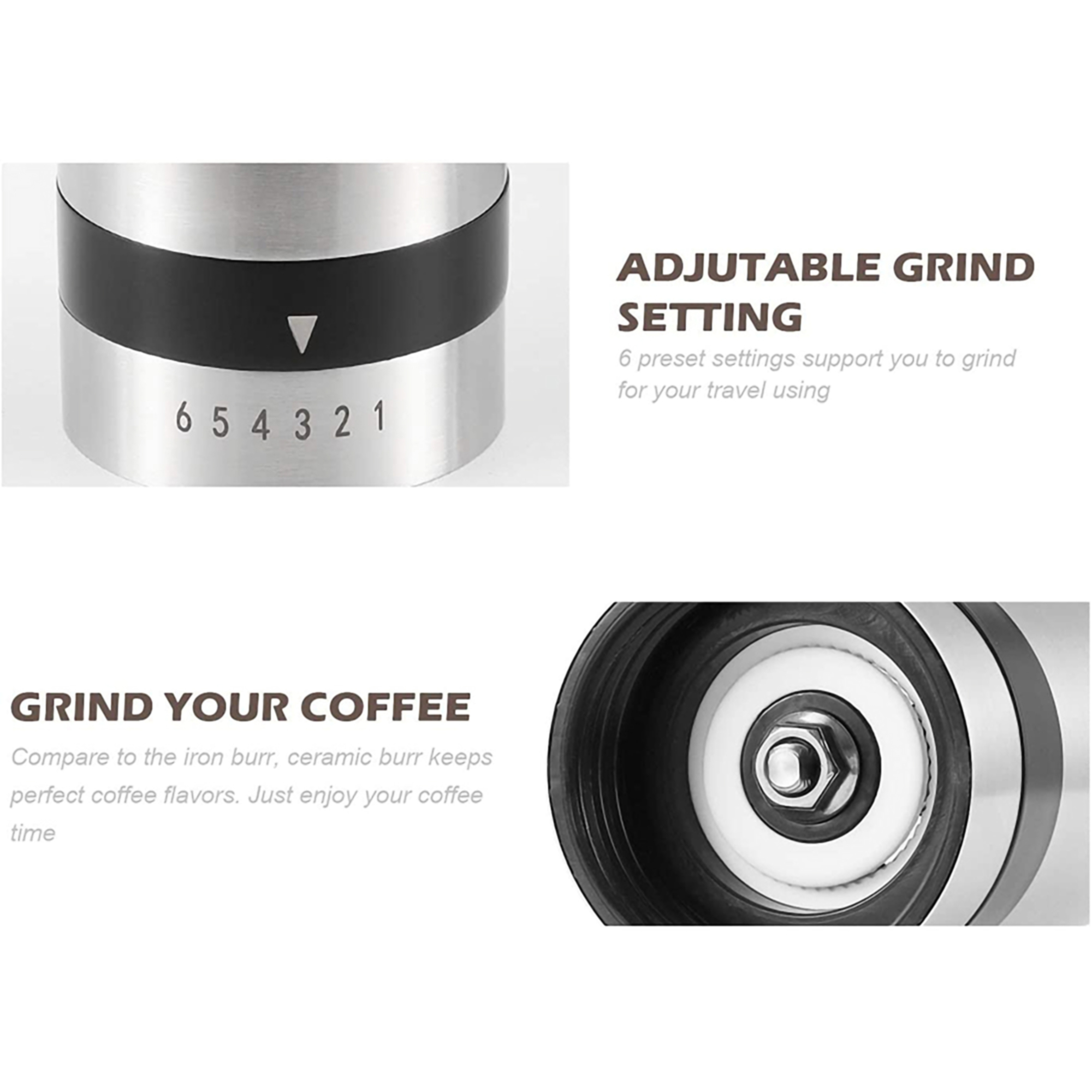 Manual Stainless Steel Coffee Grinder 4