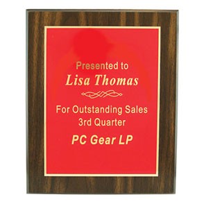 Walnut Finish Plaque (8"x10") 1